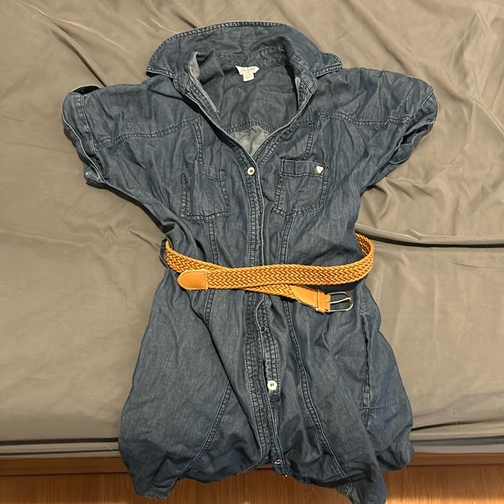 Jean guess dress with belt